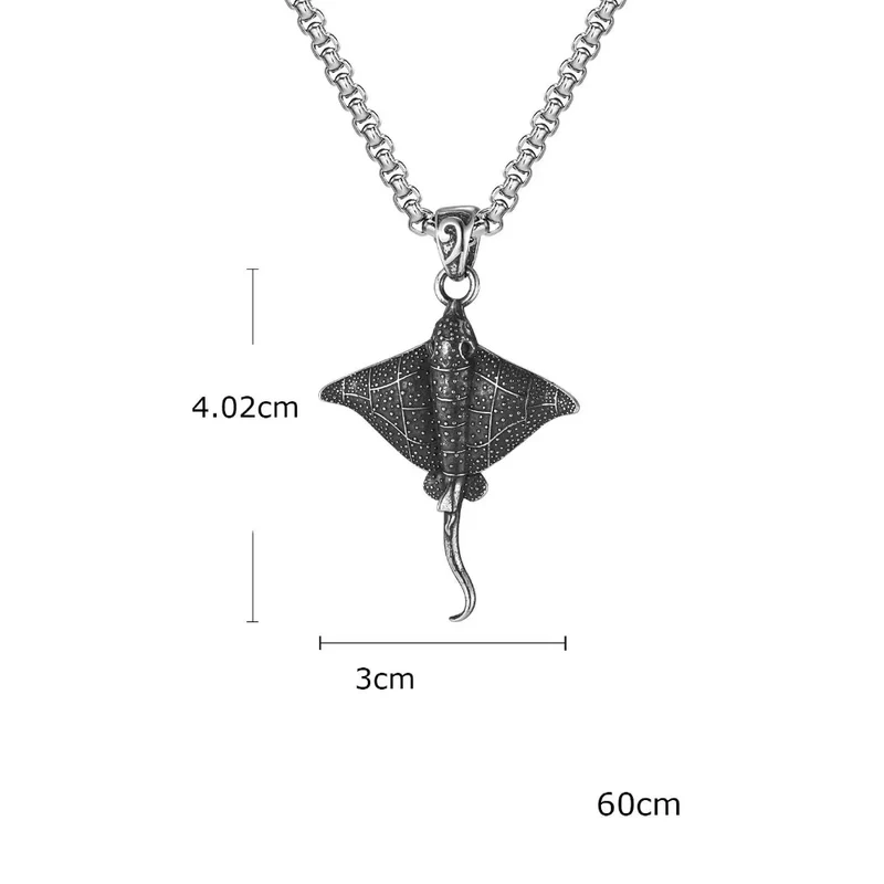 Collier Pendentif Raie Manta