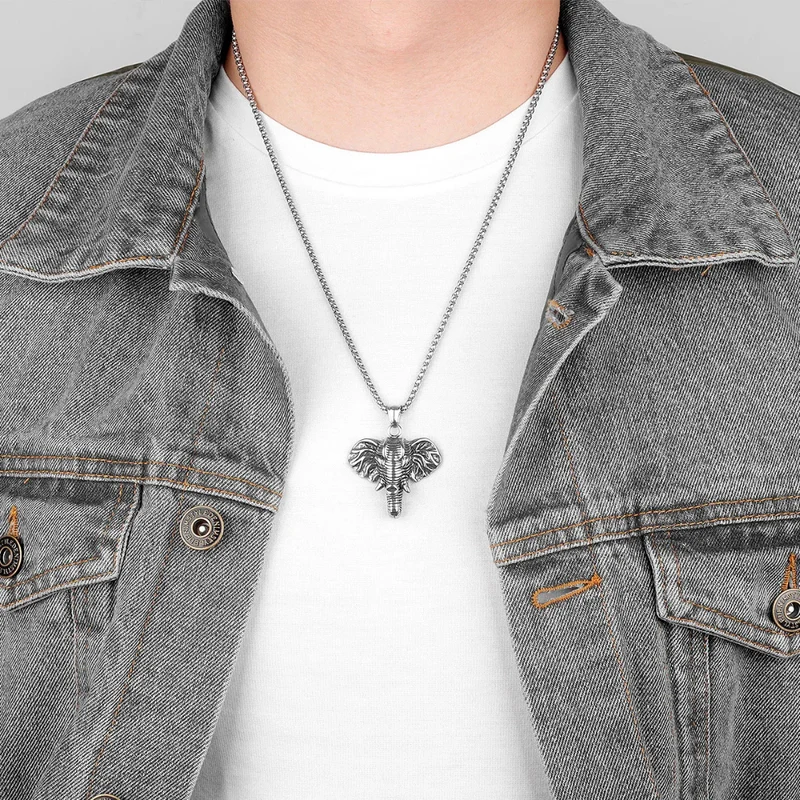 Collier Éléphant Homme