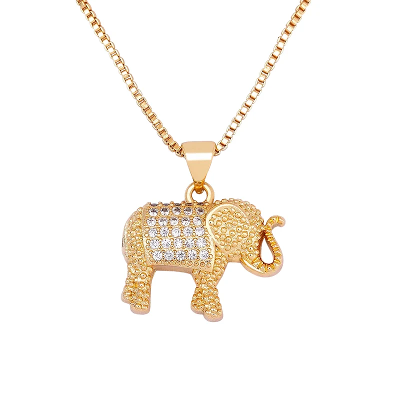 Collier Éléphant Zircons