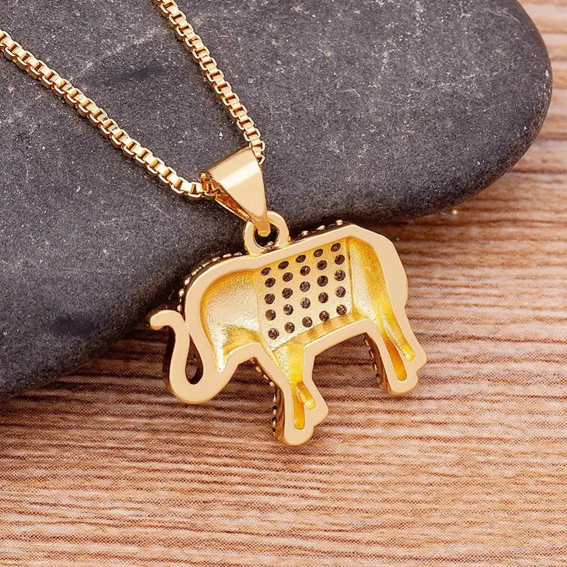 Collier Éléphant Zircons