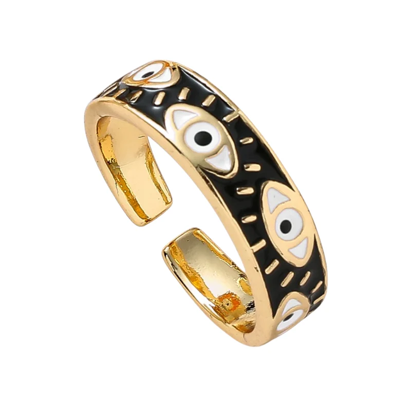 Bague Dorée Oeil Noir