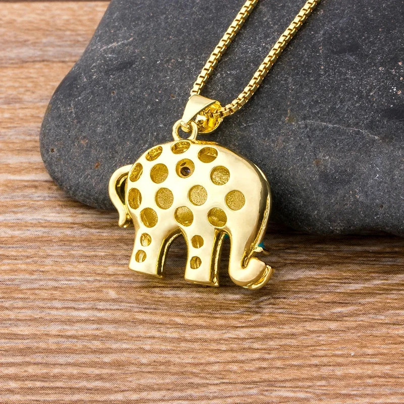 Collier Éléphant Bleu