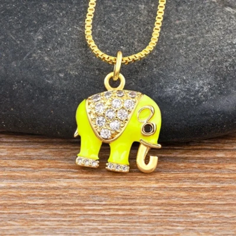 Collier Éléphant Couleurs