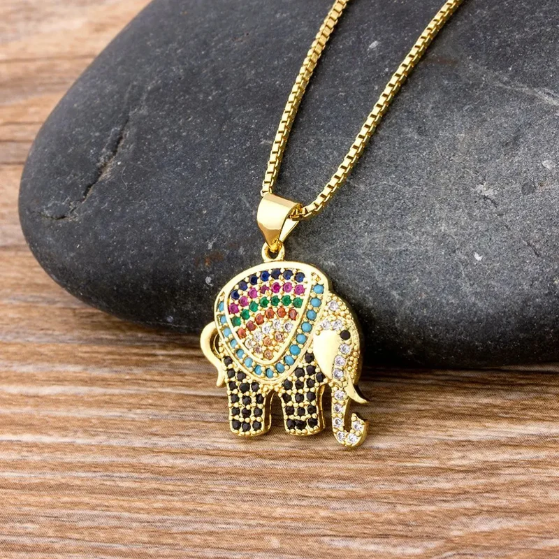 Collier Éléphant Zircon