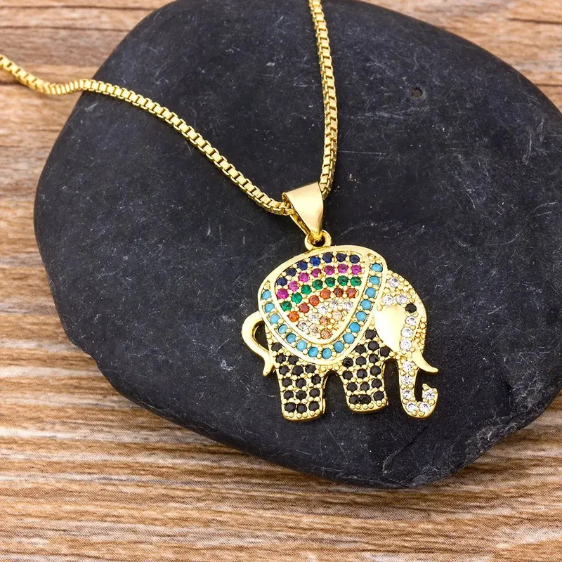 Collier Éléphant Zircon