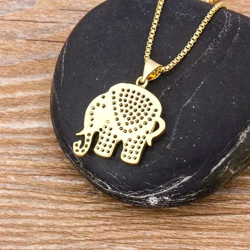 Collier Éléphant Zircon