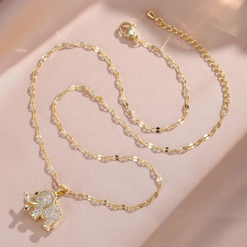 Collier Éléphant Strass
