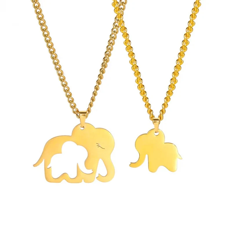 Collier Éléphant Maman Enfant