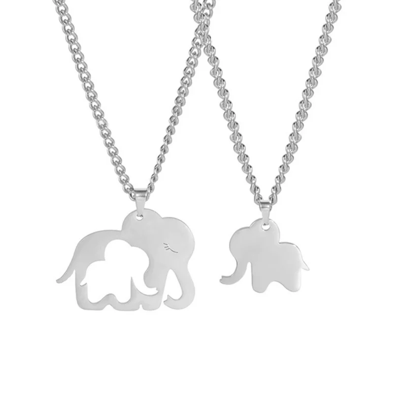 Collier Éléphant Maman Enfant