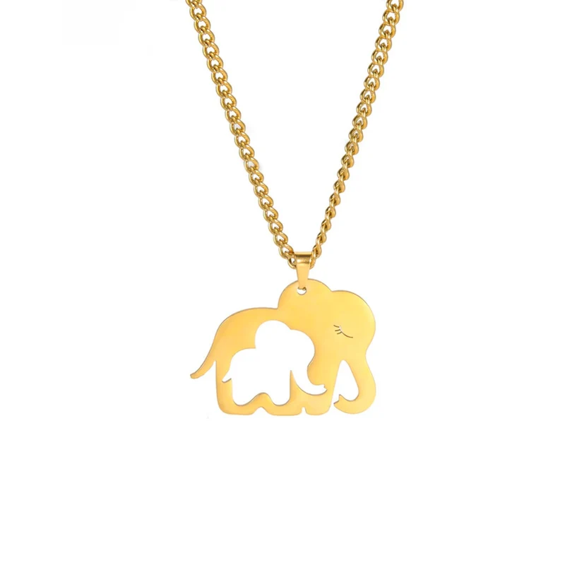 Collier Éléphant Maman Enfant