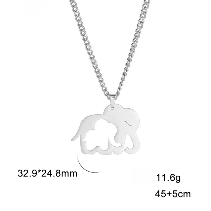 Collier Éléphant Maman Enfant