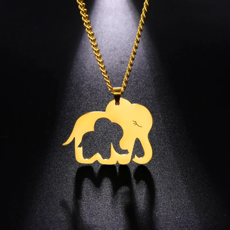 Collier Éléphant Maman Enfant
