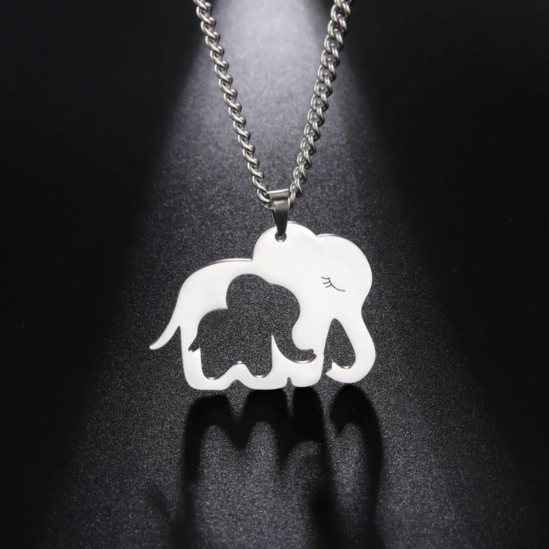 Collier Éléphant Maman Enfant