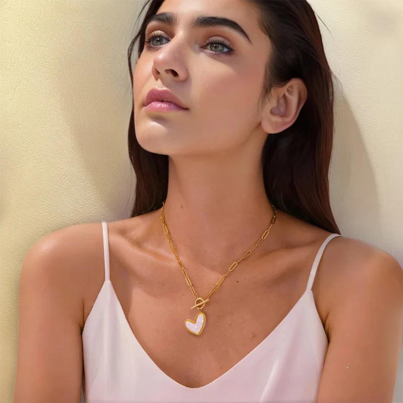 Collier Coeur Nacre