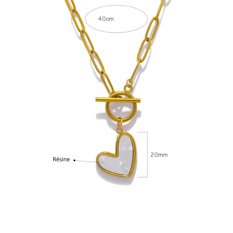 Collier Coeur Nacre