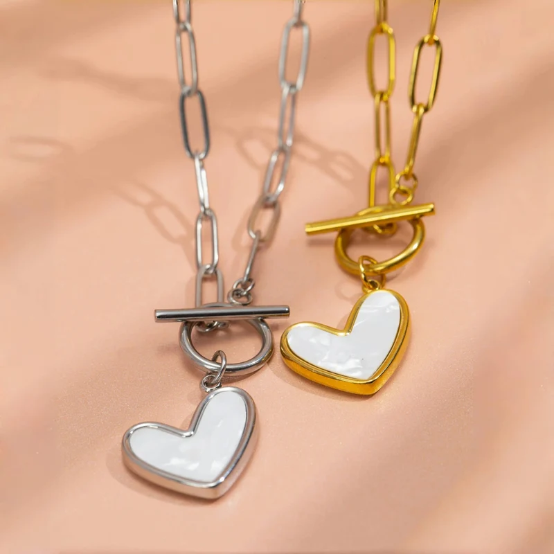 Collier Coeur Nacre