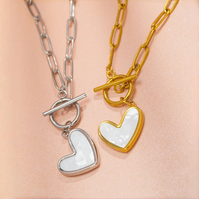 Collier Coeur Nacre