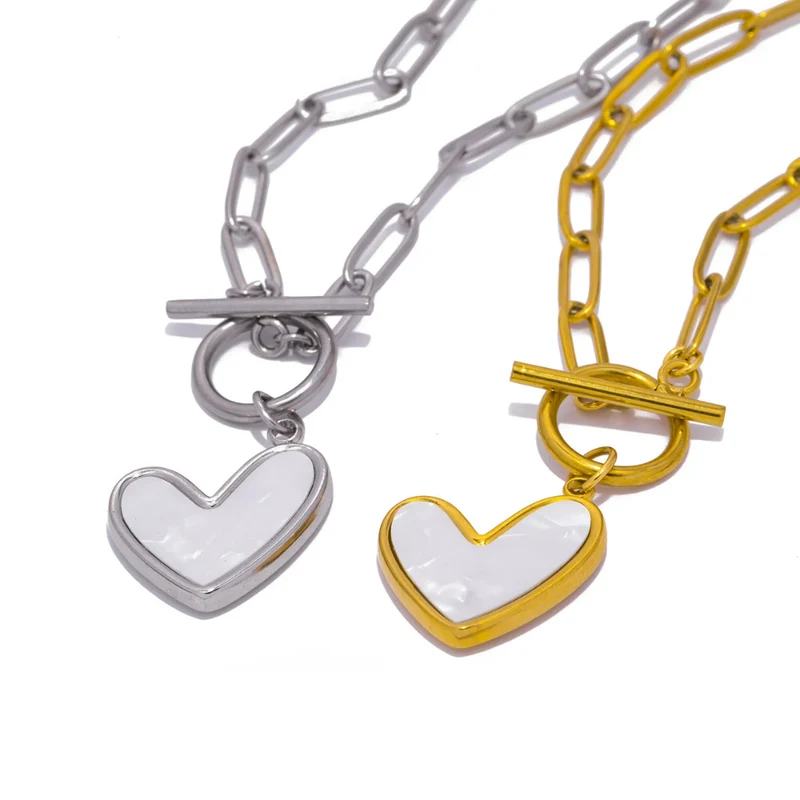 Collier Coeur Nacre