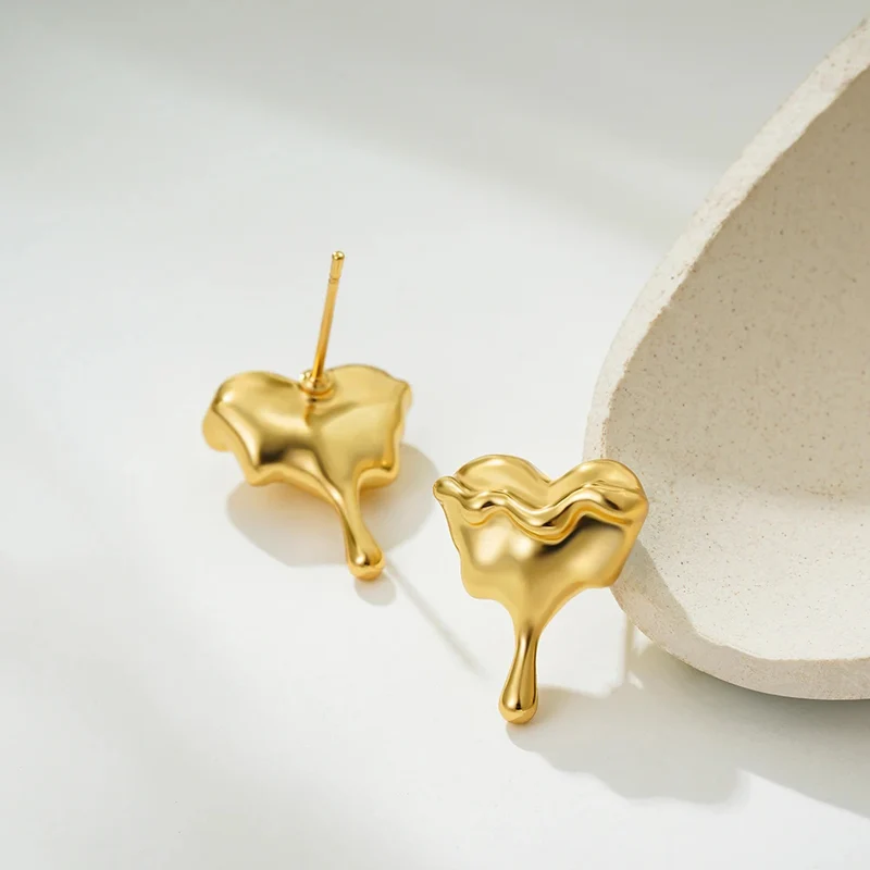 Boucles d'Oreilles Coeur qui Coule