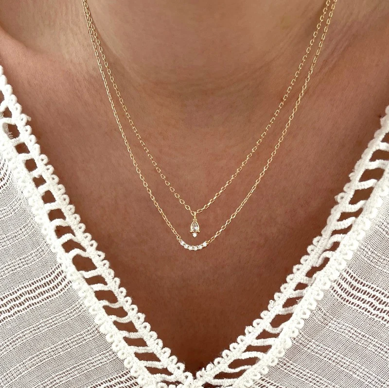 Collier "Saja" plaqué or