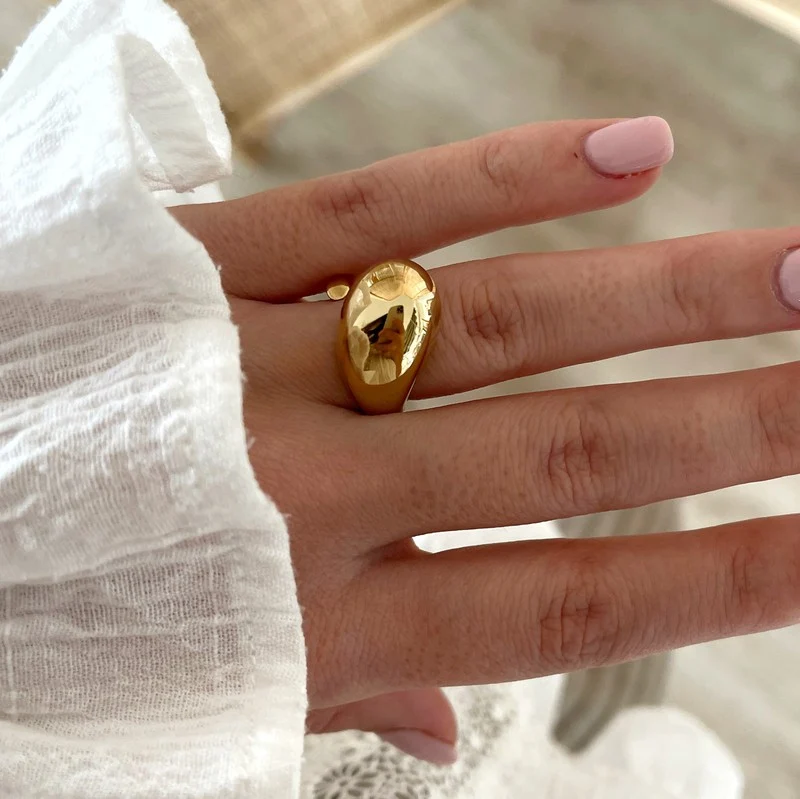 Bague "Gaia" acier