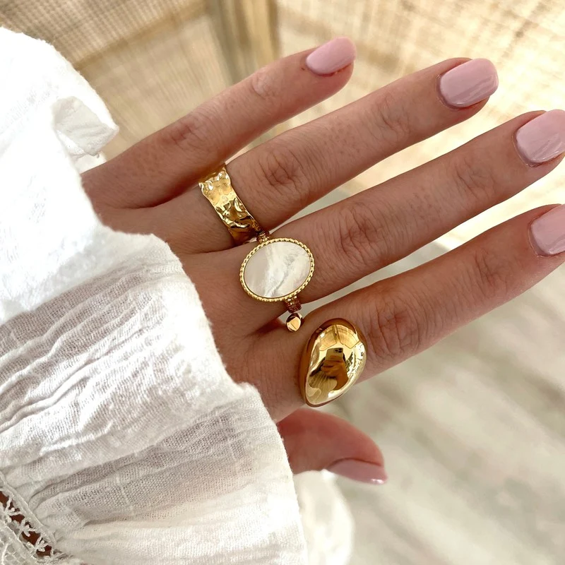 Bague "Gaia" acier
