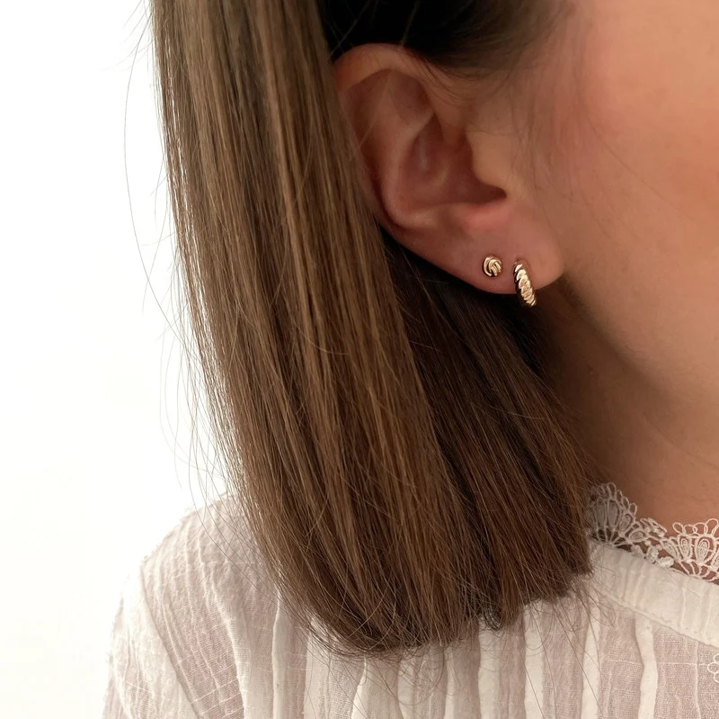 Boucles d'oreilles "Noda" plaqué or