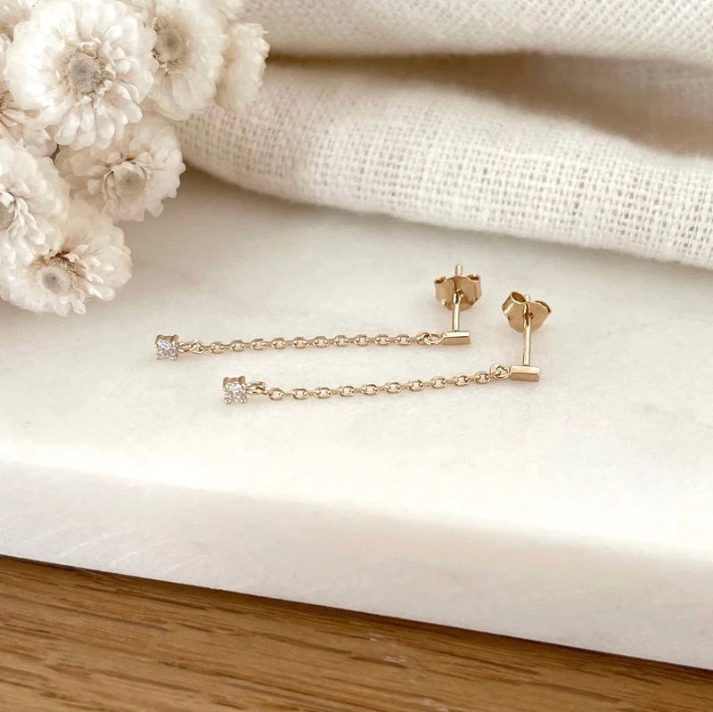 Boucles d'oreilles "Dania" plaqué or