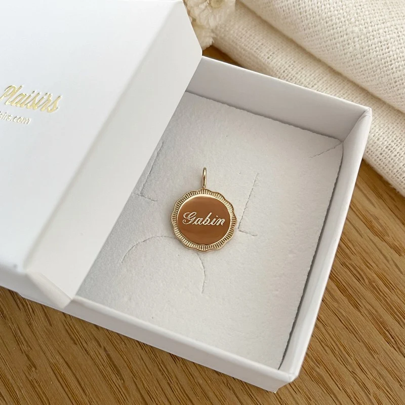 Pendentif "Anna" 1,5cm plaqué or