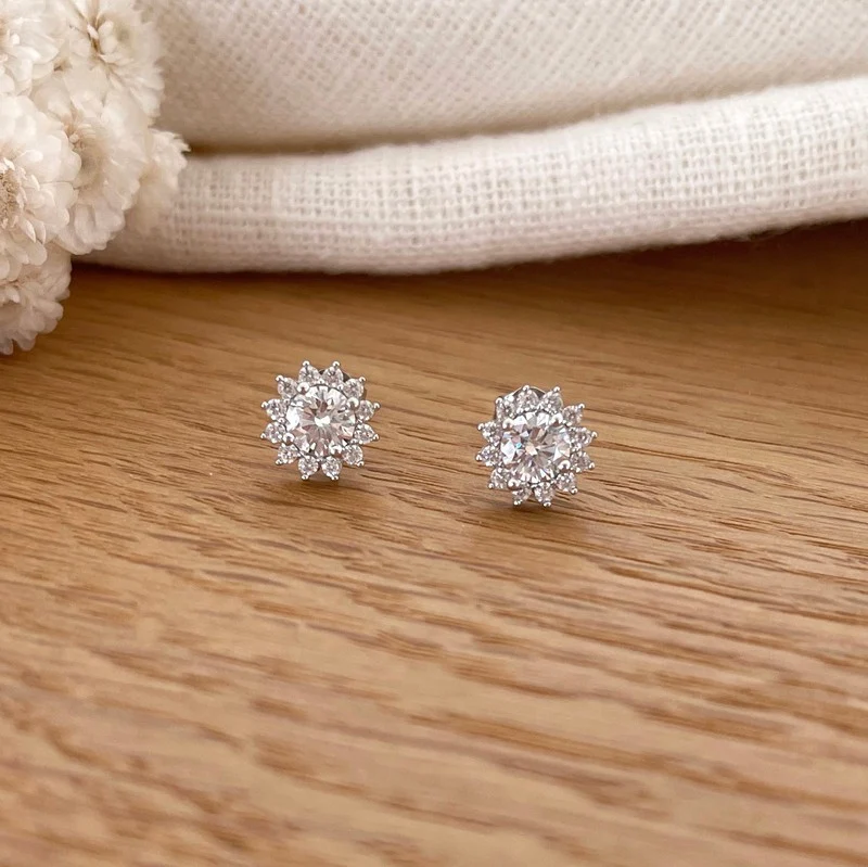 Boucles d'oreilles "Sixtine" argent
