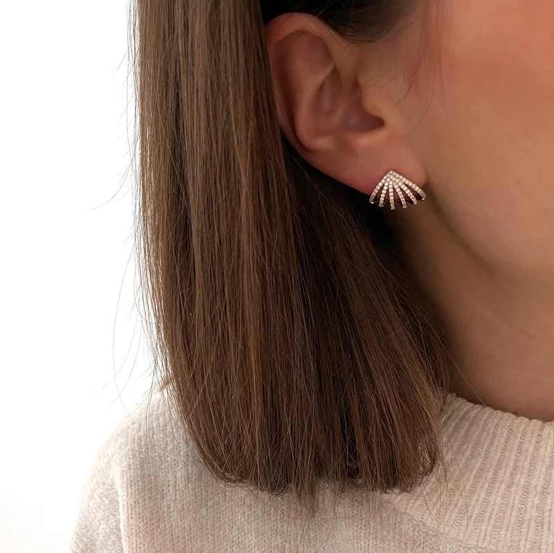 Boucles d'oreilles "Paris" plaqué or