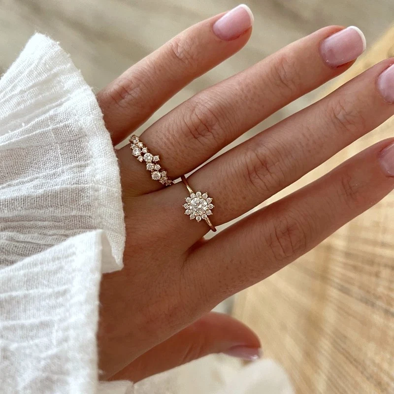 Bague "Sixtine" plaqué or
