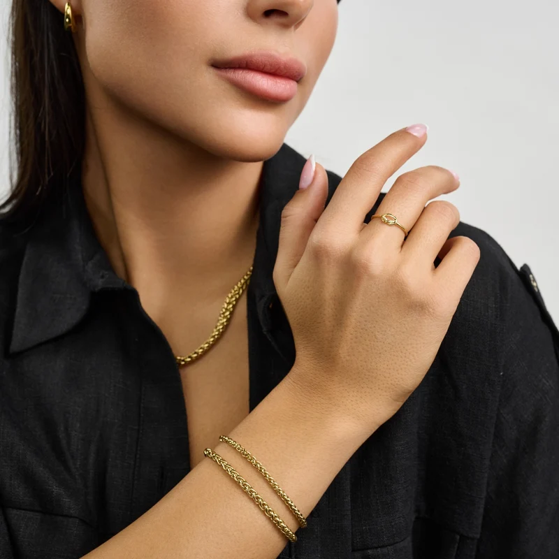 Bracelet en chaîne de blé de 3 mm