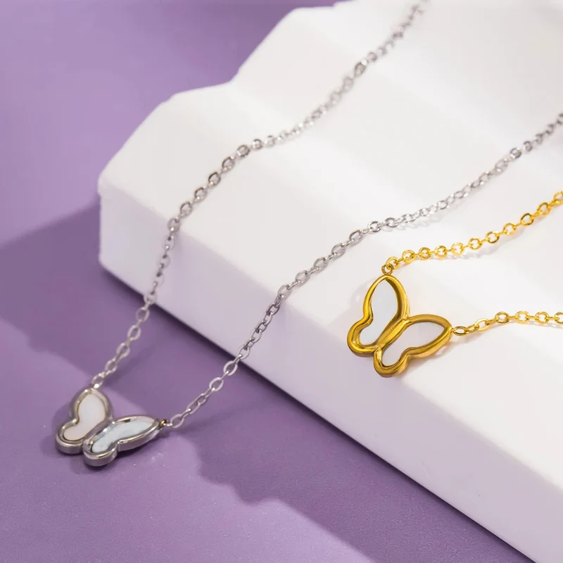Collier Papillon Nacre