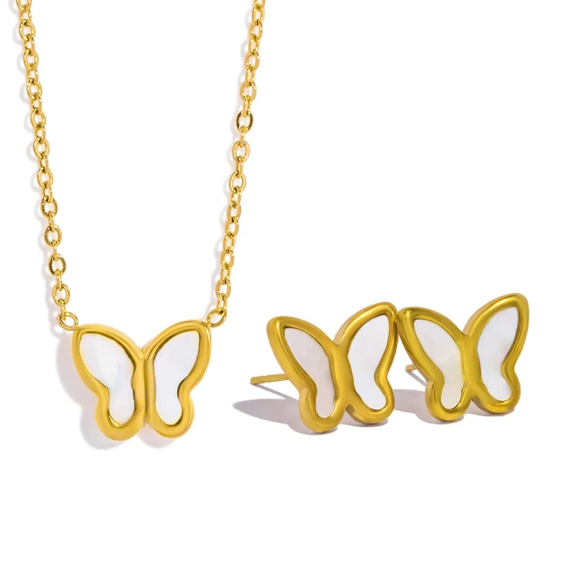 Collier Papillon Nacre