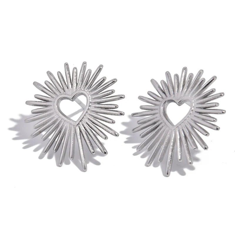 Boucles d'Oreilles Coeur Soleil