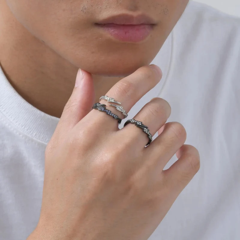 Bague Éclair Noir