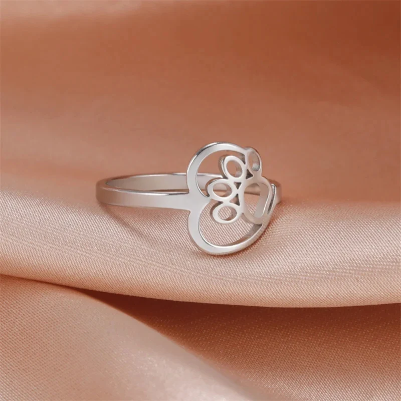 Bague Patte de Chien Coeur