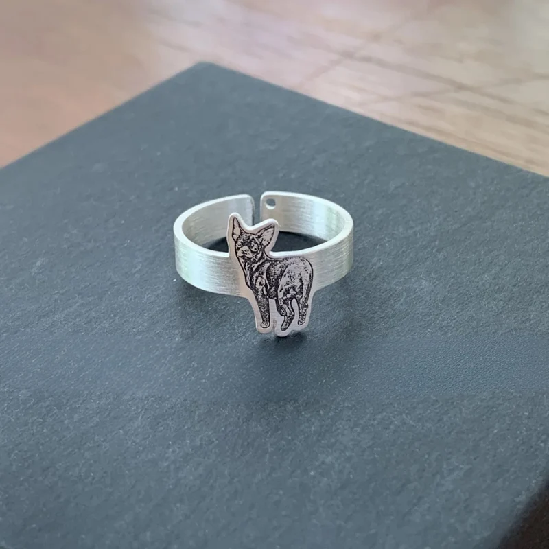 Bague Chien Photo Personnalisable