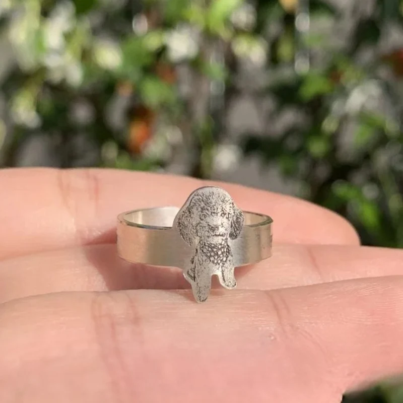 Bague Chien Photo Personnalisable