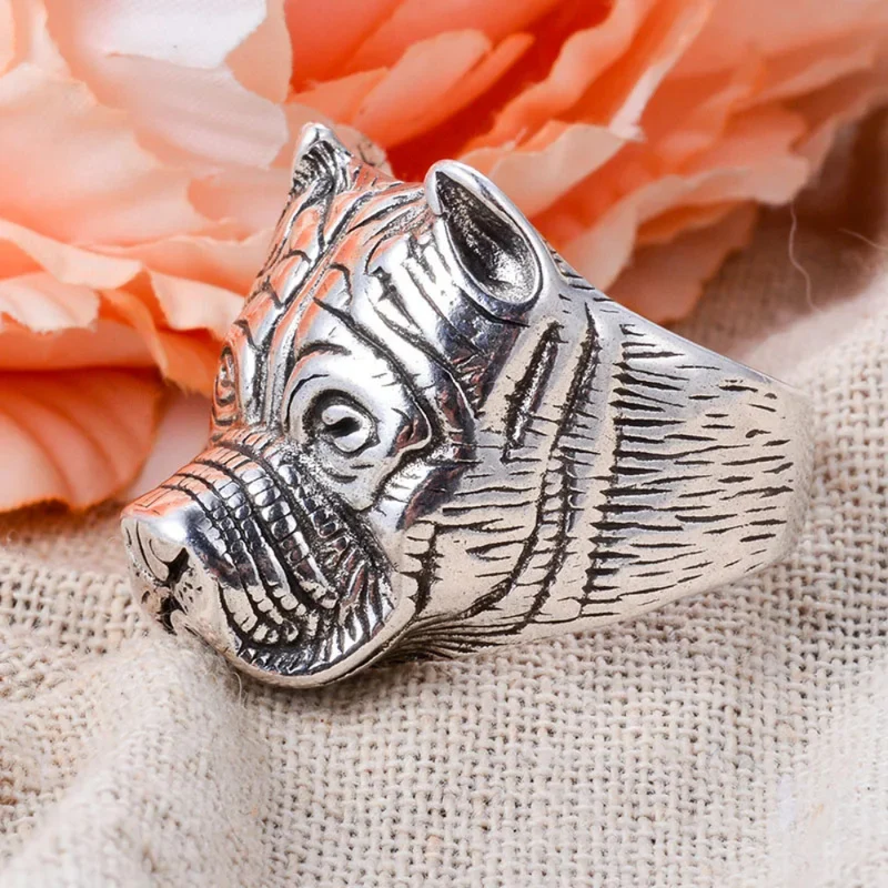 Bague Tête de Pittbull
