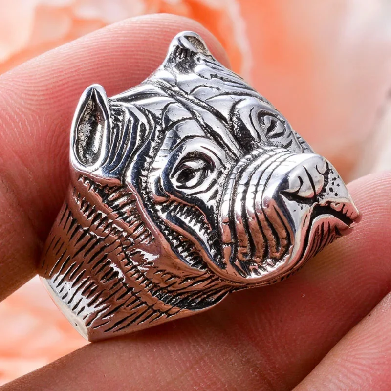 Bague Tête de Pittbull