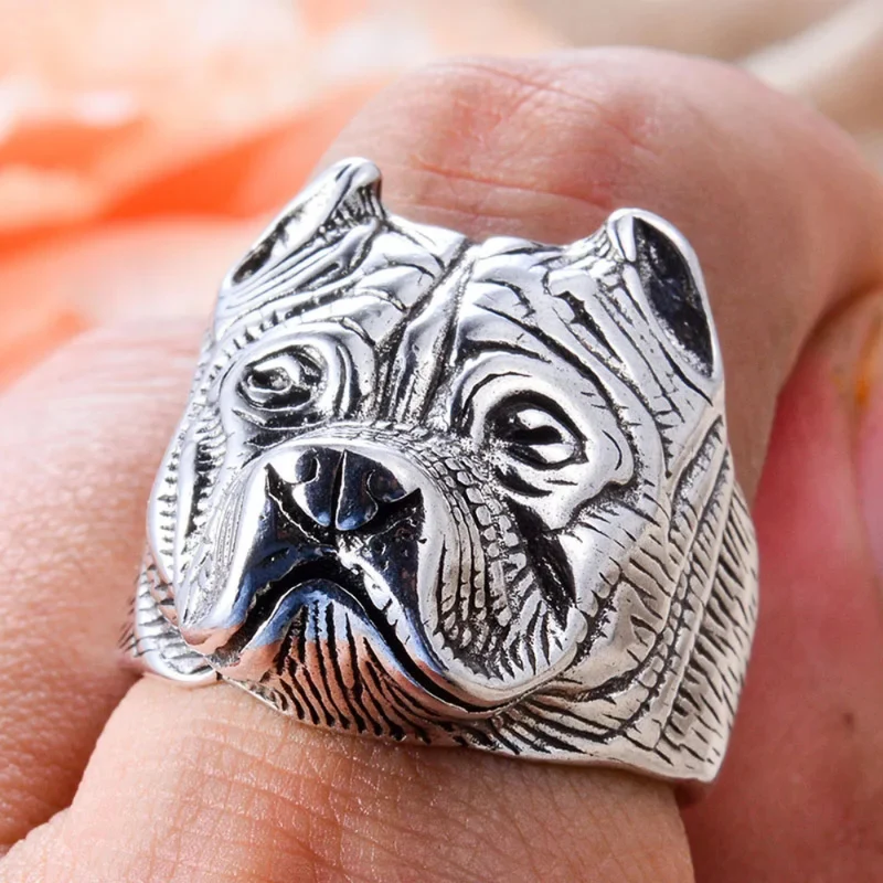 Bague Tête de Pittbull