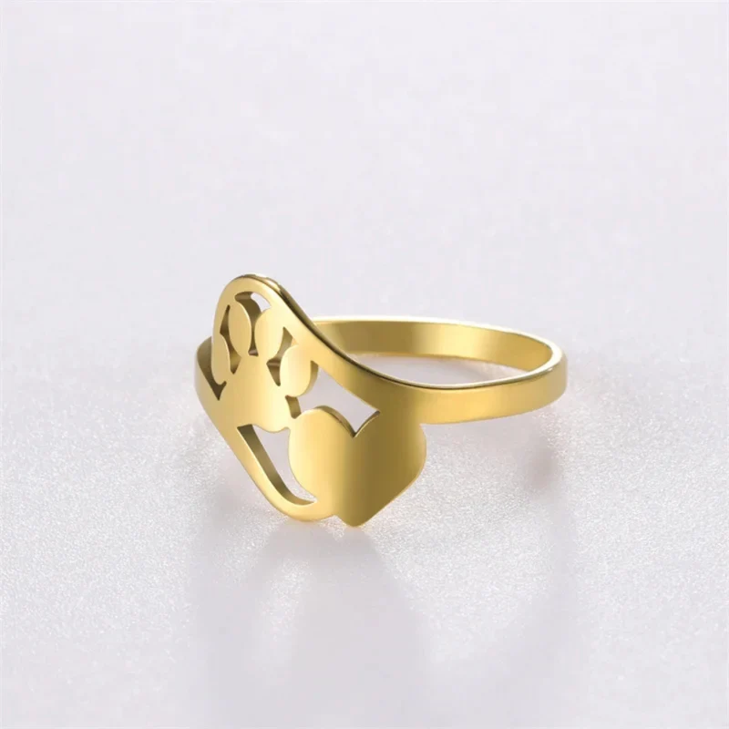 Bague Patte de Chien et Coeur