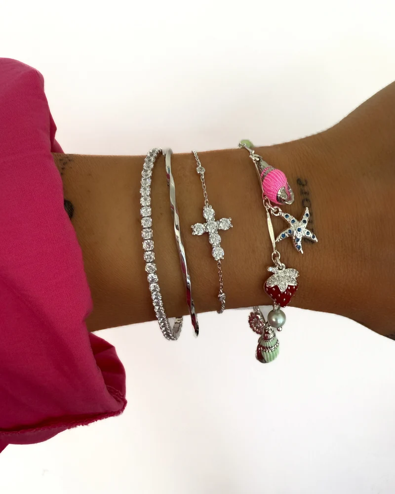 BRACELET "CROSS RIVIERA MINI"