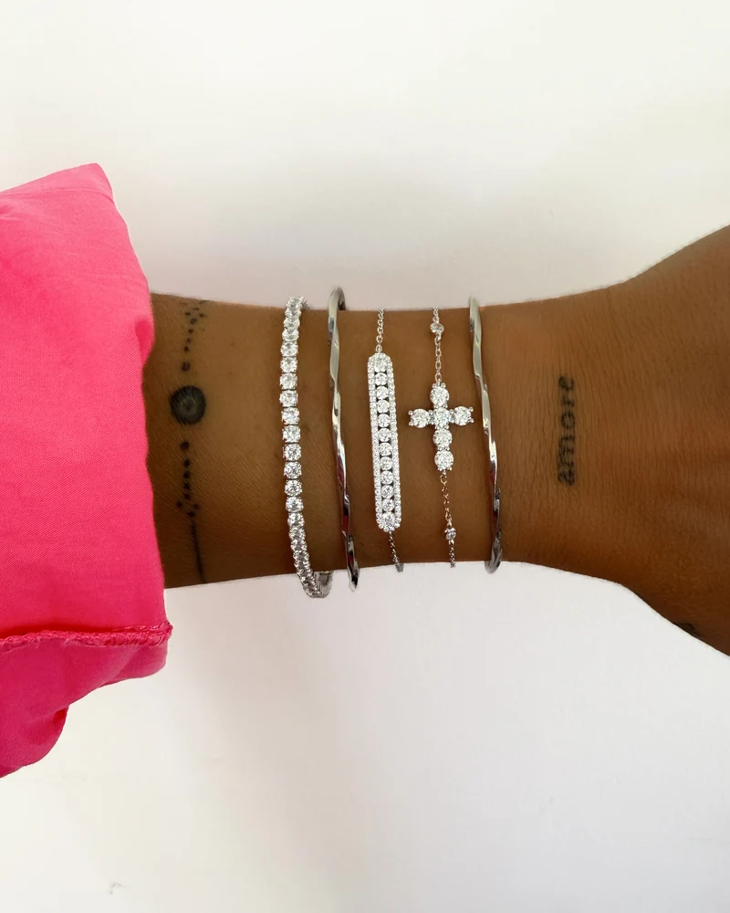 BRACELET "CROSS RIVIERA MINI"