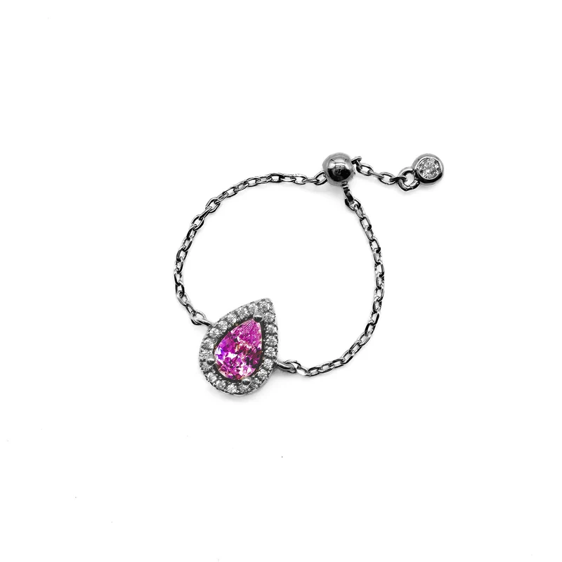 BAGUE "JAIPUR COLOR REGLABLE" ARGENT