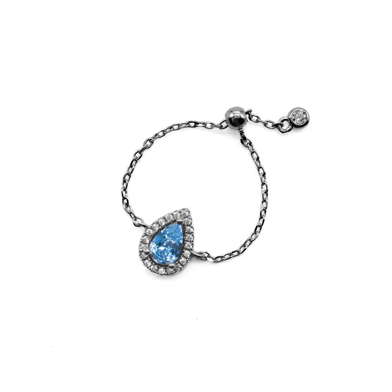 BAGUE "JAIPUR COLOR REGLABLE" ARGENT
