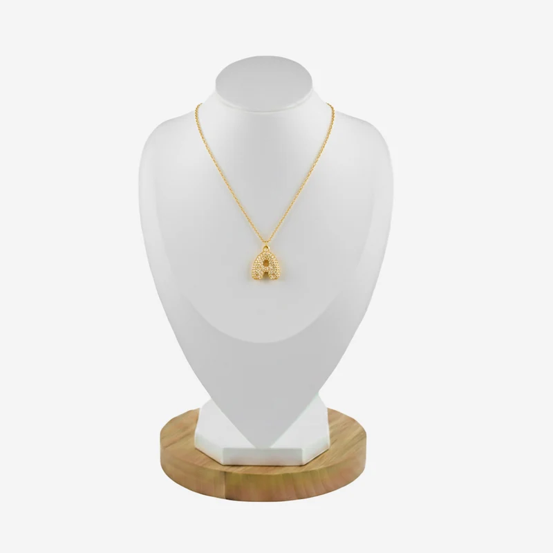 Collier en lettre bubble strass
