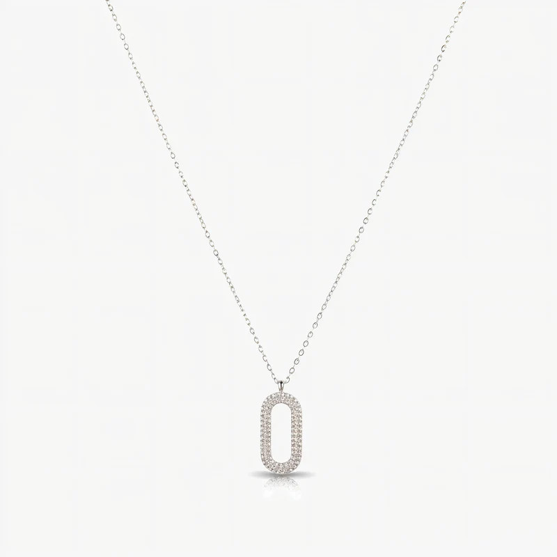 Collier en lettre bubble strass